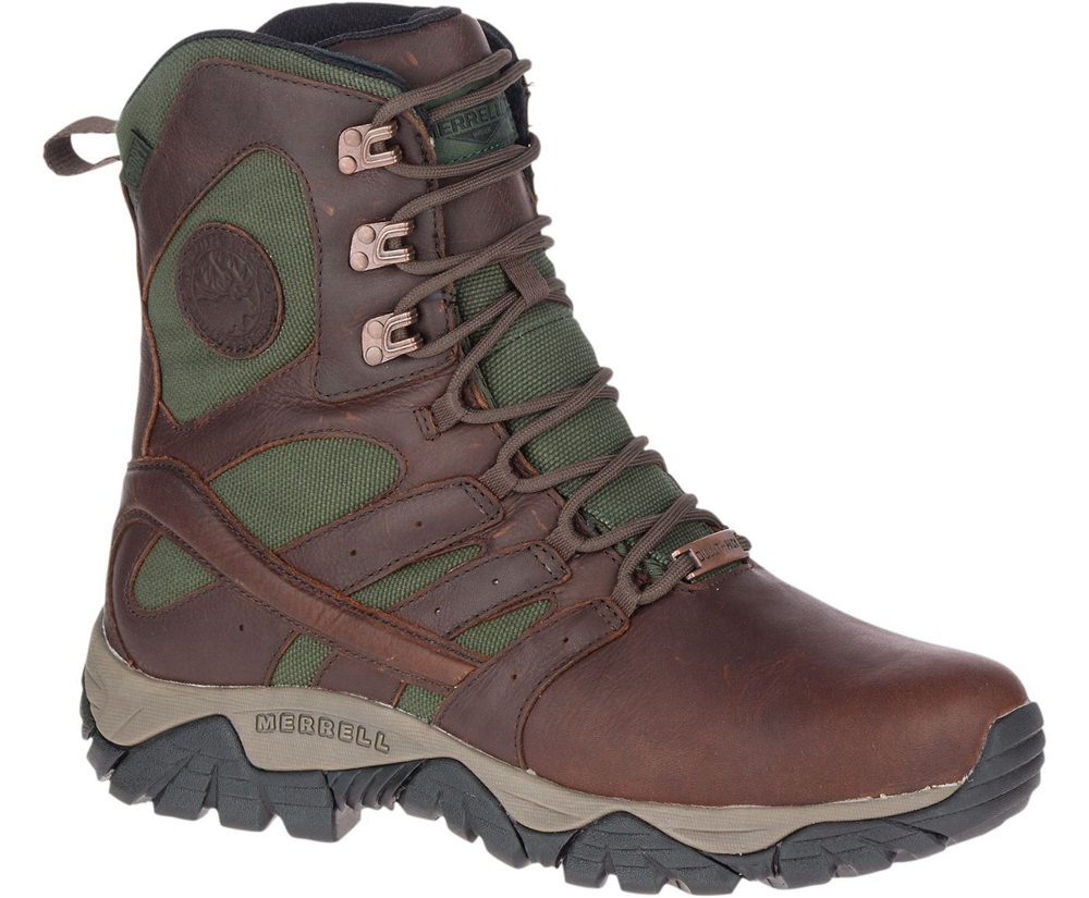 Merrell Work Boots Brown - Moab Duluth Pack 8" Waterproof SR - Mens 40GJQKSOV
